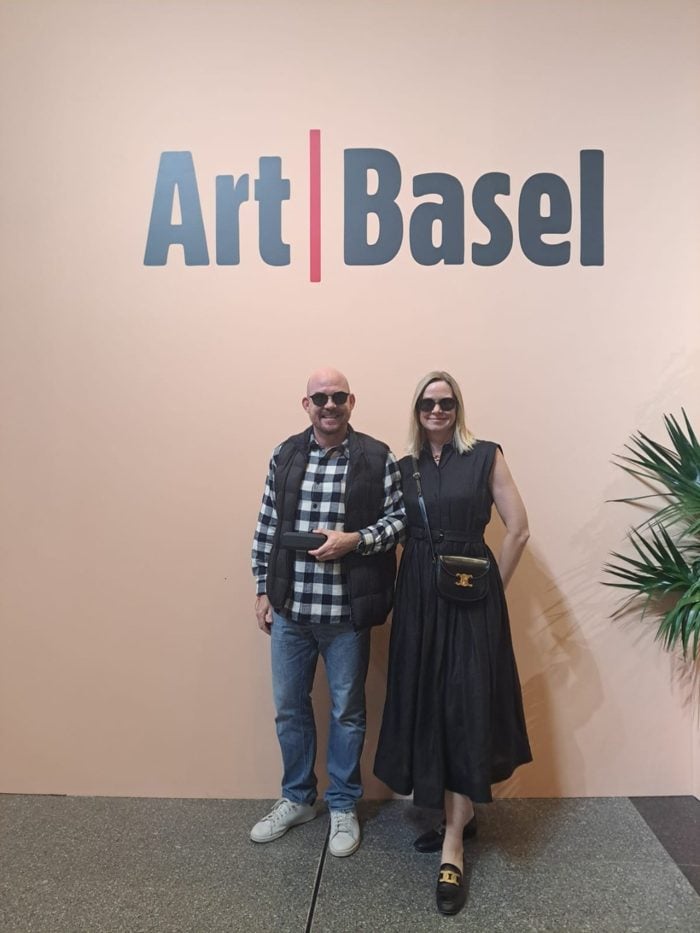 Couple wearing No Se sunglasses at Art Basel